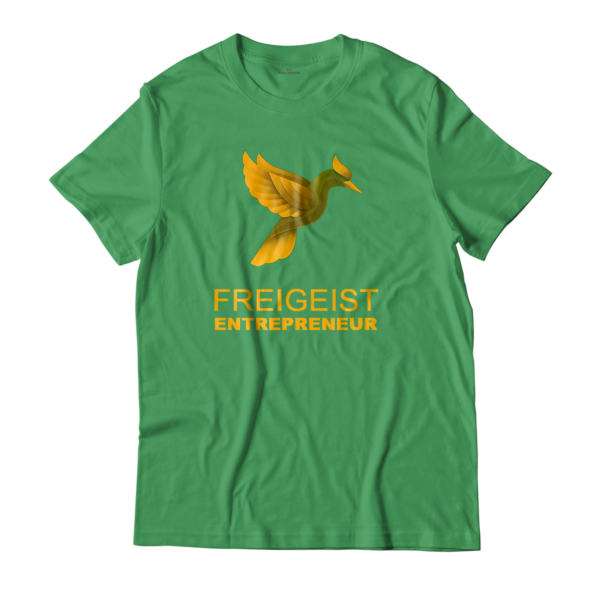 free_spirit_entrepreneur_t_shirt_ top view_green_en